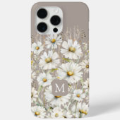 Personalisierte Wildblume Muster auf Beige Case-Mate iPhone Hülle (Rückseite)