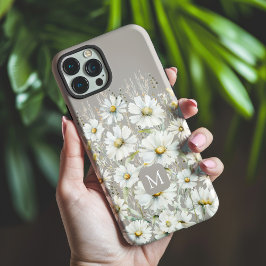 Personalisierte Wildblume Muster auf Beige Case-Mate iPhone Hülle