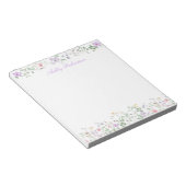 Personalisierte Wildblume Notizblock (angewinkelt)