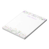 Personalisierte Wildblume Notizblock (Rotiert)