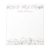 Personalisierte Wildblume Notizblock (Vorderseite)