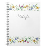 Personalisierte Wildblume Notizblock (Vorderseite)