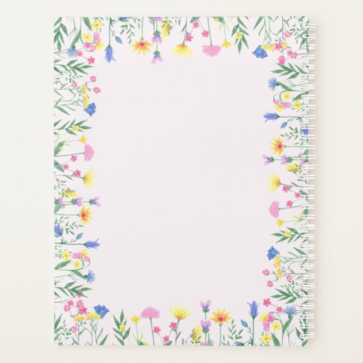 Personalisierte Wildblume Planer (Rückseite)