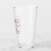 Personalisierte Wildblume Ruby Rose Brautparty Glas (Links)