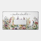 Personalisierte Wildblume Schreibtischunterlage (Tastatur & Maus)