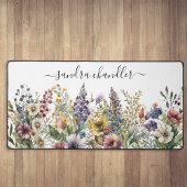 Personalisierte Wildblume Schreibtischunterlage