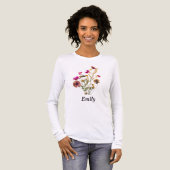 Personalisierte Wildblume Tri-Blend Shirt (Vorderseite voll)