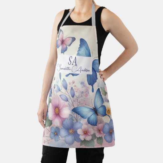 Personalisierte Wildblume und SchmetterlingsSchürz Schürze (InSitu)