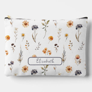 Personalisierte Wildblume Zubehörtasche