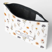 Personalisierte Wildblume Zubehörtasche (Offen)