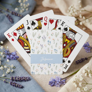 Personalisierte Wildblumen benutzerdefinierter Nam Spielkarten