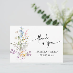 Personalisierte Wildblumen Boho Hochzeit