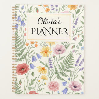 Personalisierte Wildblumen-Botanik Planer