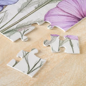 Personalisierte Wildblumen-Botanik Puzzle (Seite)