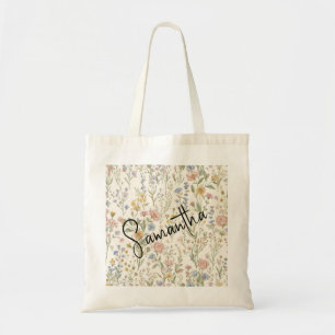 Personalisierte Wildblumen Brautjungfer-Geschenke  Tragetasche