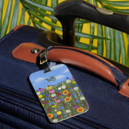 Personalisierte Wildblumen Gepäckanhänger