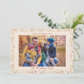 Personalisierte Wildblumen im Herbst Erntedank Fot Einladung (Stehend Vorderseite)