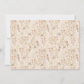 Personalisierte Wildblumen im Herbst Erntedank Fot Einladung (Rückseite)