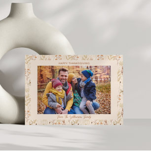 Personalisierte Wildblumen im Herbst Erntedank Fot Einladung