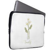 Personalisierte Wildblumen-Name Laptopschutzhülle (Vorne Rechts)