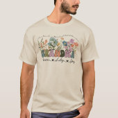 Personalisierte Wildblumen Oma T-Shirt (Vorderseite)