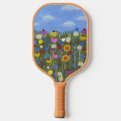 Personalisierte Wildblumen Pickleball Schläger (Rückseite)