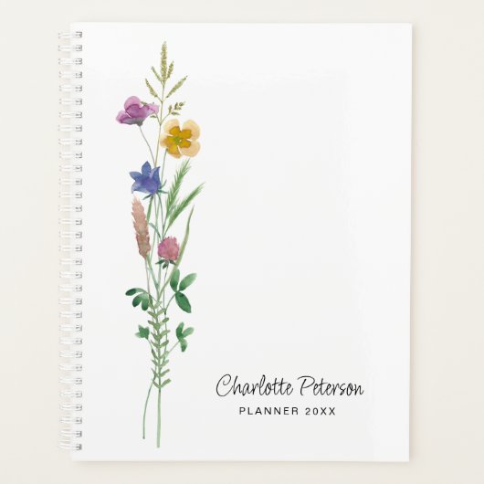 Personalisierte Wildblumen Planer (Vorderseite)