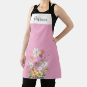 Personalisierte Wildblumen Rosa Schürze (InSitu)