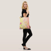 Personalisierte Wildblumen rosa und gelb Tasche (Am Model)