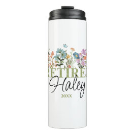 Personalisierte Wildblumen Ruhestand, Blumenbezug Thermosbecher