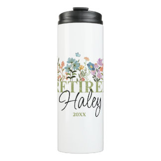 Personalisierte Wildblumen Ruhestand, Blumenbezug Thermosbecher