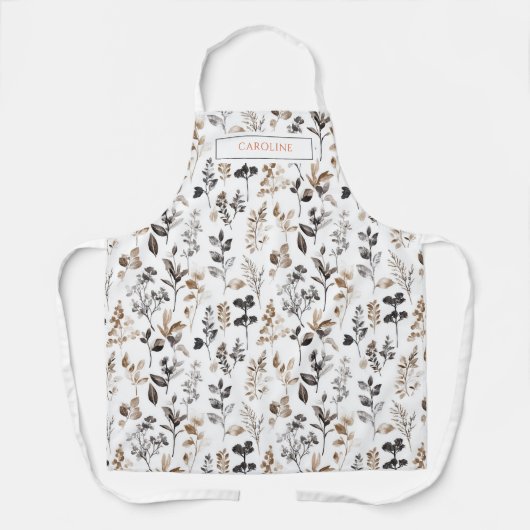 Personalisierte Wildblumen Schürze (Vorderseite)