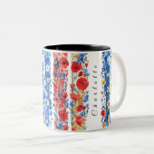 personalisierte Wildblütenschmuck Zweifarbige Tasse (VorderseiteRechts)