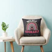 Personalisierte Wilde Eins Boho Leopard Regenbogen Kissen (Stuhl )