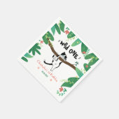 Personalisierte Wildtiere einer Tuxedo Katze Kinde Serviette (Ecke)