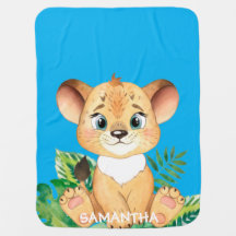 Personalisierte Wildtierwelt Löwenblanket