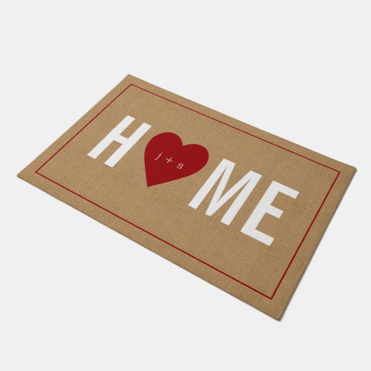 Personalisierte willkommene fußmatte (Schrägansicht)