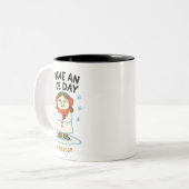 Personalisierte Winter Girl Tasse - "Habe einen Ei (Vorderseite Links)