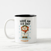 Personalisierte Winter Girl Tasse - "Habe einen Ei (Links)