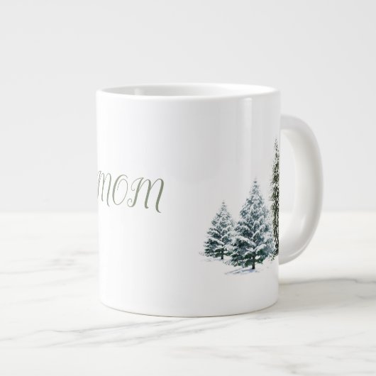 Personalisierte Winter Scene Knochen China Tasse (Vorderseite Rechts)