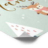 Personalisierte Winter-Waldtiere Poster (Ecke)