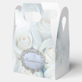 Personalisierte Winter White Roses Gable Fevor Box Geschenkschachtel (Geöffnet)