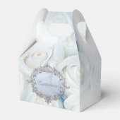 Personalisierte Winter White Roses Gable Fevor Box Geschenkschachtel (Vorderseite)