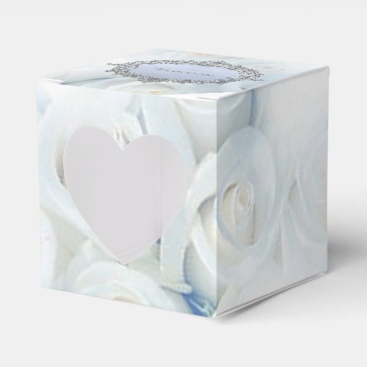 Personalisierte Winter White Roses Herbst Gefallen Geschenkschachtel (Vorderseite)