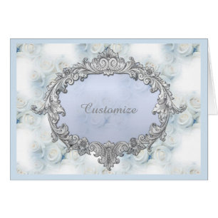 Personalisierte Winter White Roses Musterkarte