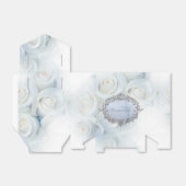 Personalisierte Winter White Roses Zelt Gefallen B Geschenkschachtel (Ungefaltet)