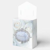 Personalisierte Winter White Roses Zelt Gefallen B Geschenkschachtel (Geöffnet)