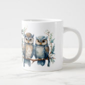 Personalisierte Wintereule Jumbo-Tasse (Rechts)