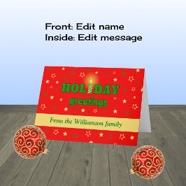 Personalisierte Wintergrusskerze Feiertagskarte