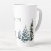 Personalisierte Winterlandschaft Latte Tasse (Rechte Ecke)